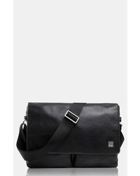 KNOMO London Leather Messenger Bag Black One Size