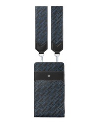 Montblanc M Gram 4810 Leather Mini Envelope Bag In Black And Blue At Nordstrom