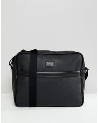 Fred Perry Saffiano Shoulder Bag In Black