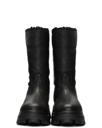 Miu Miu Black Eco Fur Boots