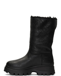 Miu Miu Black Eco Fur Boots