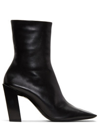 Balenciaga Black Heeled Square Boots