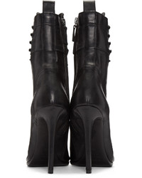 Haider Ackermann Black Lace Up Boots