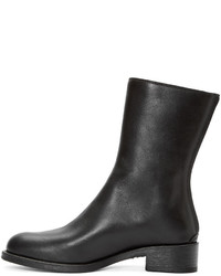 Haider Ackermann Black Leather Mid Calf Boots