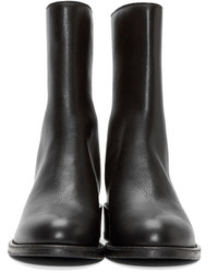 Haider Ackermann Black Leather Mid Calf Boots
