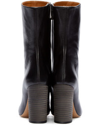 Chloé Black Leather Mid Calf Boots