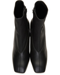 Helmut Lang Black Leather Sock Boots