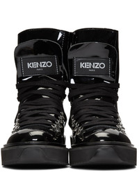Kenzo Black Patent Alaska Boots