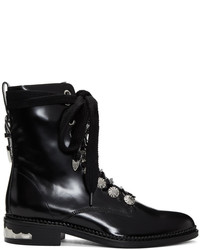 Toga Pulla Black Studded Lace Up Boots