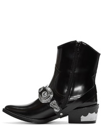 Toga Pulla Black Western Details Boots