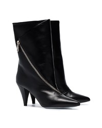 Givenchy Black Zip Detail 80 Leather Ankle Boots