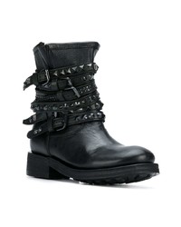 Ash Buckled Strap Boots