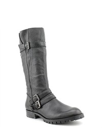 Enzo Angiolini Easten Black Leather Fashion Mid Calf Boots