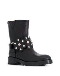 RED Valentino Floral Buckled Boots