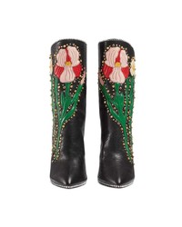 Gucci Flower Intarsia Boots