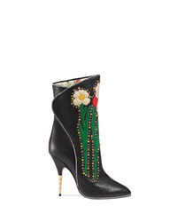 Gucci Flower Intarsia Boots