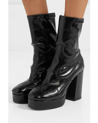 McQ Alexander McQueen Je Patent Leather Ankle Boots