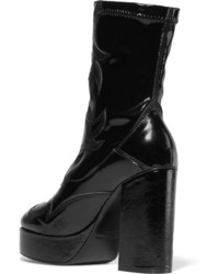 McQ Alexander McQueen Je Patent Leather Ankle Boots