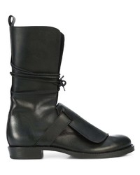 Ann Demeulemeester Lace Up Mid Calf Boots