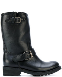Ash Mid Calf Boots With Buckles
