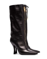 Versace Mid Calf Zip Boots