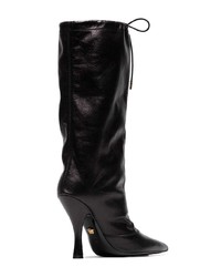 Versace Mid Calf Zip Boots