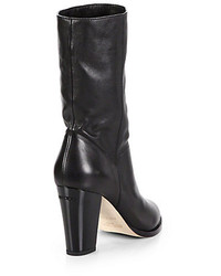 Jimmy Choo Music Leather Mid Calf Boots
