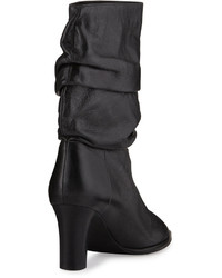 Adrianna Papell Noelle Ruched Mid Calf Boot Black
