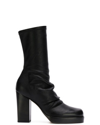 Rick Owens Round Toe Boots