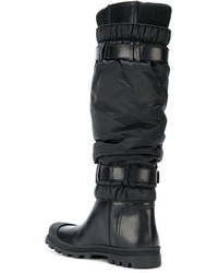 Diesel Black Gold Ruched Buckle Boots