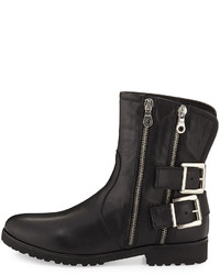 Charles David Val Leather Mid Calf Bootie Black