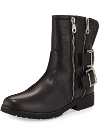 Charles David Val Leather Mid Calf Bootie Black
