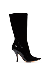Y/Project Y Project Black Chesterfield 110 Patent Leather Boots