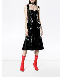 Natasha Zinko Corset Patent Leather Midi Dress