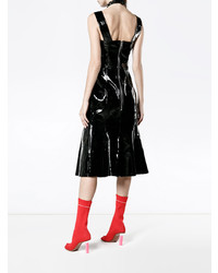 Natasha Zinko Corset Patent Leather Midi Dress