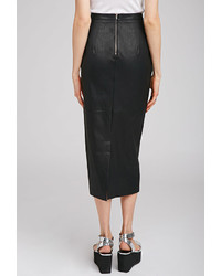Forever 21 Faux Leather Midi Pencil Skirt