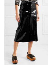 Marni Faux Patent Leather Midi Skirt