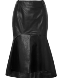 Balenciaga Fluted Leather Skirt