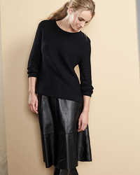 Bagatelle Full Midi Leather Skirt