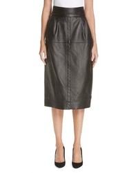 Marc Jacobs Leather Midi Skirt