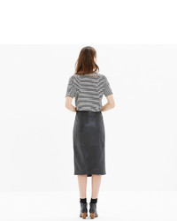 Madewell Leather Wrap Midi Skirt