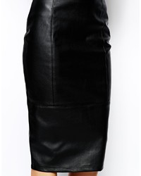 Asos Tall Pencil Skirt In Leather Look