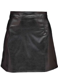 Boohoo Abi Faux Leather A Line Mini Skirt