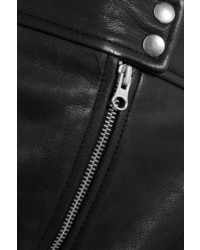 MCQ Alexander Ueen Lace Up Leather Mini Skirt Black