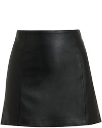 Alexander Wang T By Black Leather Miniskirt