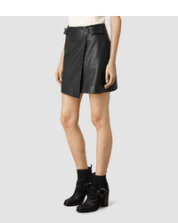 AllSaints Kenley Leather Mini Skirt