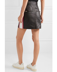 Isabel Marant Etoile Alynne Striped Leather Mini Skirt