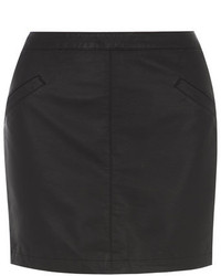 Dorothy Perkins Black Pu Pocket Mini Skirt