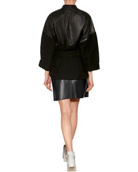 Helmut Lang Bonded Leather Mini Skirt