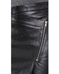 Just Female Came Leather Skirt